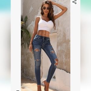 Ofluck NWT $60 Retail DISTRESSED SKINNY JEANS sz 6